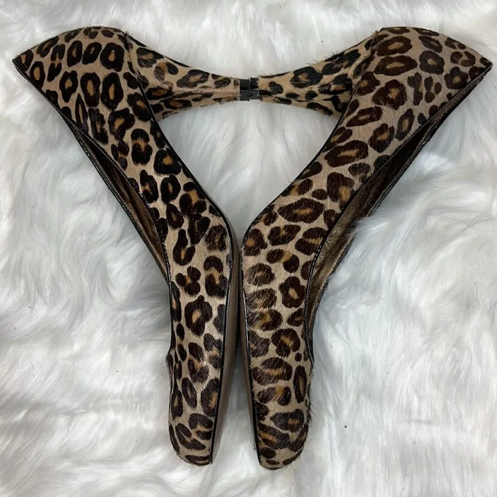 Steve Madden Leather Leopard Heels
